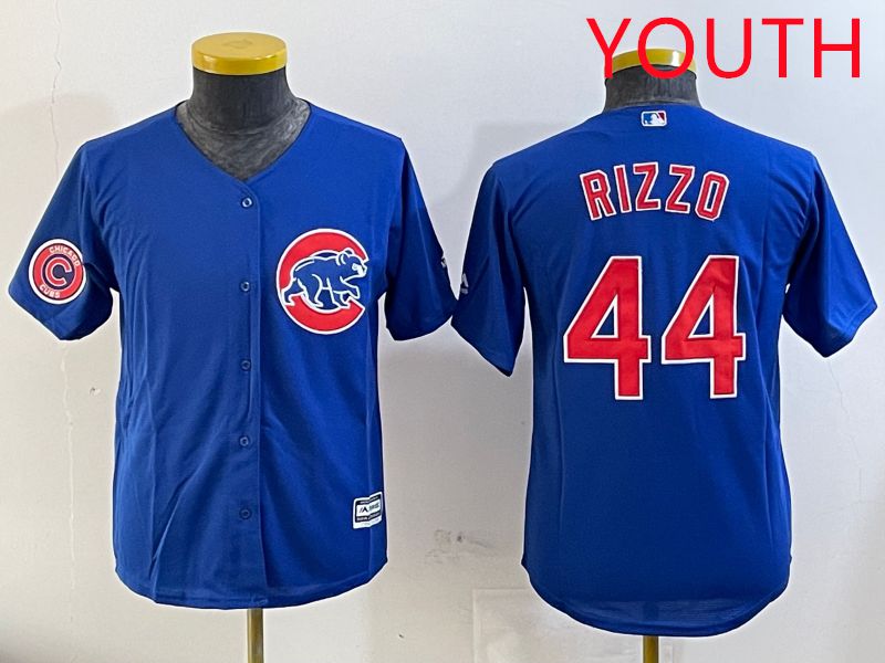 Youth Chicago Cubs 44 Rizzo Blue Game 2025 Nike MLB Jersey style 5